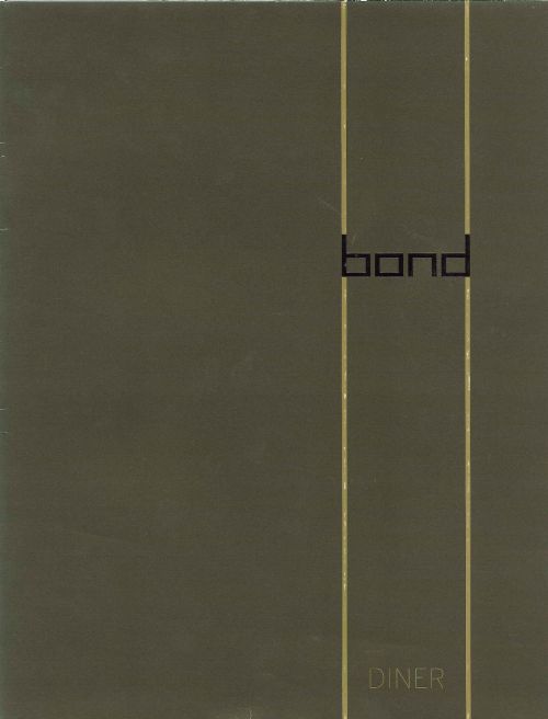Speisekarte | bond | Außenansicht